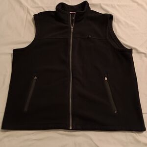Tommy Hilfiger Polar Fleece Vest With Zipper Pockets Men's Size XXL In Black